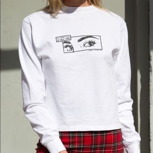 Brandy Melville Leslie I’ll Meet You in New York Top White One Size